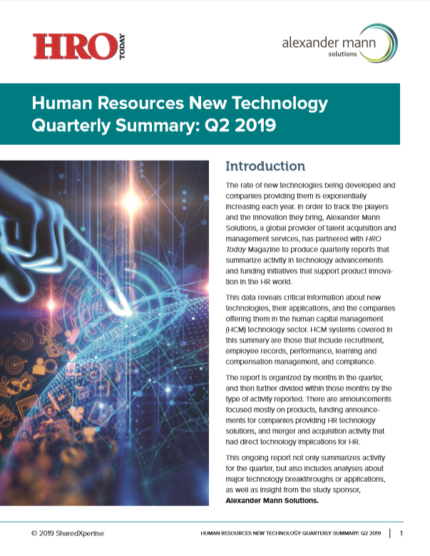 HR New Tech: Q2 2019
