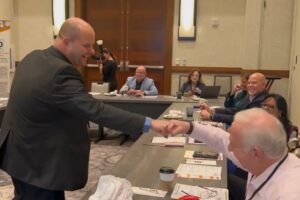 Jeff and Steve Fist Bump - CTEN NA Forum April 30th InPerson Meeting