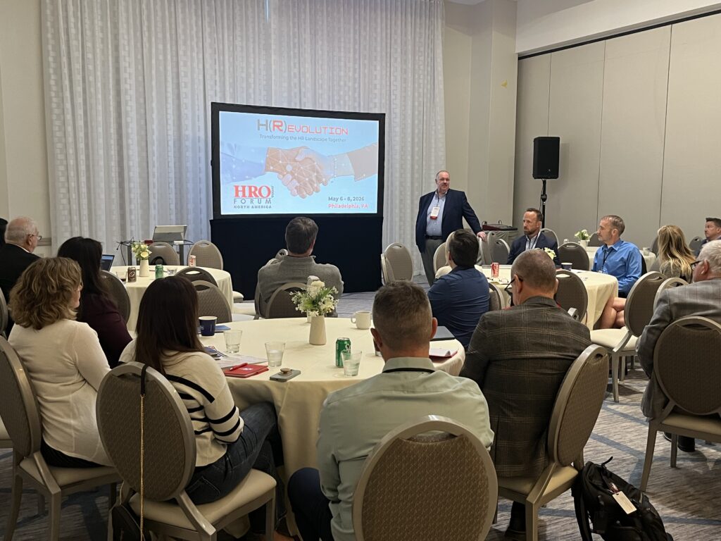 Elliot Clark, CEO of HRO Today, leads a discussion with CHROs.